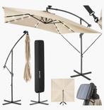 LUXE Rechthoekige parasol Beige  €225,- Met LED-verlichting, Ophalen of Verzenden, Nieuw
