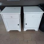 2 nachttafeltjes, Ophalen, Minder dan 55 cm, Vierkant, Zo goed als nieuw