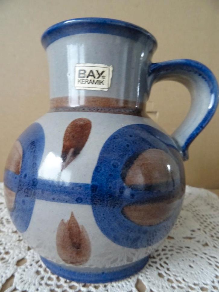 Vintage vaas aardewerk vaas kan Bay Keramik 14cm West-Duits, Antiek en Kunst, Curiosa en Brocante, Ophalen of Verzenden