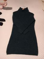 Donkergroen wollen kleed met colkraag, Kleding | Dames, Jurken, Ophalen, Maat 34 (XS) of kleiner