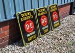 3 delige set emaille borden van Douwe Egberts(reproductie)., Verzamelen, Ophalen of Verzenden, Nieuw, Reclamebord