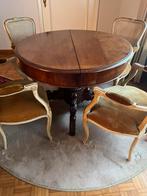 Antieke ronde tafel + 4 stoelen, Ophalen