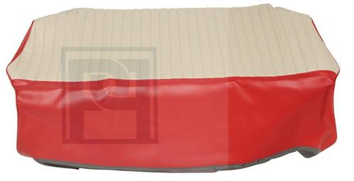 Bekleding PV544 achterbank hoes rug rood-beige vinyl 25-144, Auto-onderdelen, Interieur en Bekleding, Nieuw, Ophalen of Verzenden
