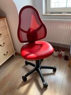 Flexa rode bureaustoel met wielen, Zo goed als nieuw