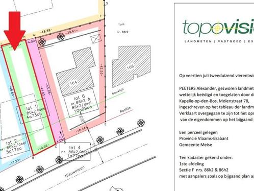 Grond te koop in Meise, Immo, Gronden en Bouwgronden, 200 tot 500 m²