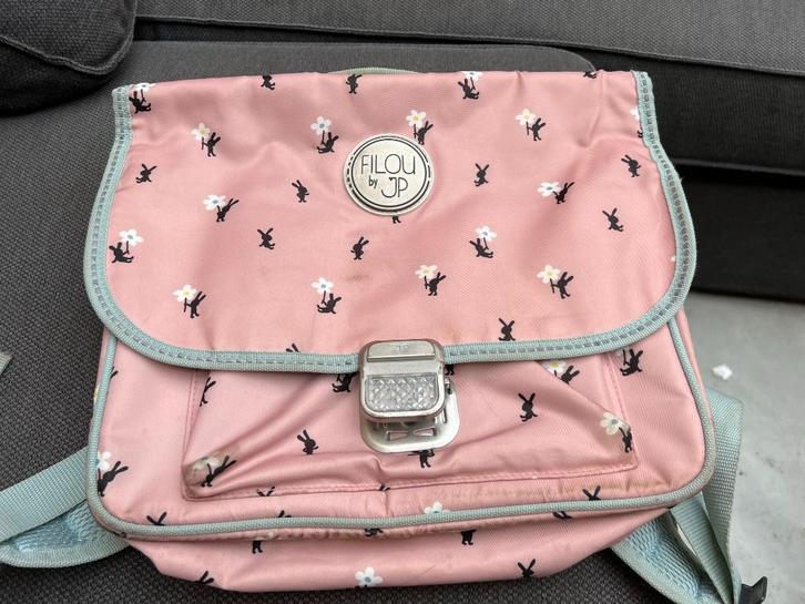 boekentas filou, Handtassen en Accessoires, Tassen | Schooltassen, Gebruikt, Rugtas, 30 tot 40 cm, 30 tot 40 cm, Roze, Ophalen of Verzenden