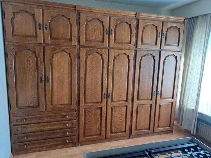 Slaapkamer kleerkast vol eik., Huis en Inrichting, Slaapkamer | Complete slaapkamers, Gebruikt, Ophalen