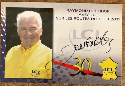 Raymond Poulidor handtekening, Verzamelen, Sportartikelen en Voetbal, Zo goed als nieuw, Ophalen of Verzenden
