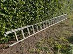 Aluminium ladder 2x5m inschuifbaar, Doe-het-zelf en Bouw, Ophalen, Gebruikt, Ladder, Opvouwbaar of Inschuifbaar