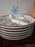 6 assiettes à fondue de gien., Assiettes(s), Comme neuf, Céramique, Enlèvement