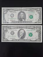 5,10 dollars USA 1995 jaar set serie B,J, Postzegels en Munten, Bankbiljetten | Amerika, Ophalen of Verzenden, Noord-Amerika, Setje