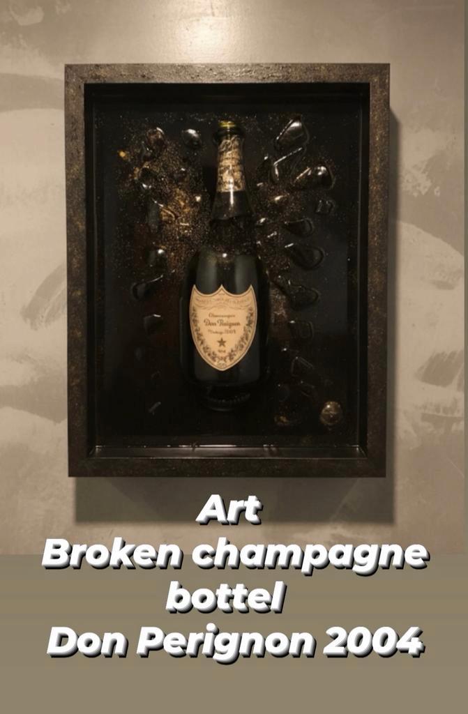 Art « Bouteille de champagne cassée », Antiquités & Art, Antiquités | Accessoires de maison, Enlèvement