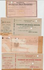 vieux chèques, lot de 5, Collections, Collections Autre, Utilisé, Enlèvement ou Envoi, Oude cheques setje van 5