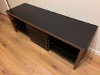 T.V. Meubel met glazen blad,4 open lades en 3 gesloten lades, Ophalen, Zo goed als nieuw
