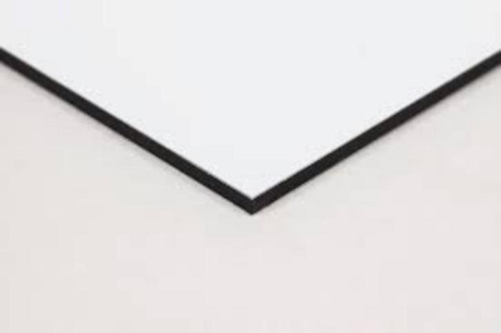 Sandwich plaat - wit 3 mm en zilver metallic zilver 3 mm, Doe-het-zelf en Bouw, Platen en Panelen, Nieuw, Overige materialen, Ophalen