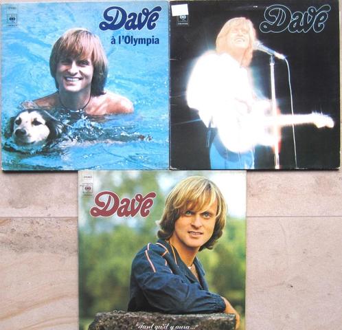 Lot van 3  DAVE  vinyl albums (CBS/1976-1977), CD & DVD, Vinyles | Pop, Utilisé, 1960 à 1980, 12 pouces, Enlèvement ou Envoi