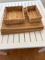 Placemats en 2 mandjes in bamboe, Huis en Inrichting, Woonaccessoires | Schalen en Manden, Ophalen, Zo goed als nieuw