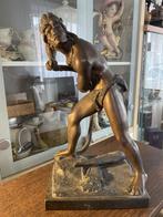 Bronzen studie uit de 19e eeuw van De laatste der Mohikanen, Ophalen of Verzenden, Brons