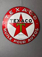 Texaco bol emaille reclamebord 1930-1040, Verzamelen, Ophalen of Verzenden, Reclamebord