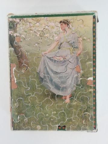 Antieke Britse puzzel "Spring", ca. 1920s, 50 stukjes beschikbaar voor biedingen