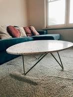 Terrazzo (massief) salontafel Furnified, Huis en Inrichting, Tafels | Salontafels, Ophalen, Zo goed als nieuw, Ovaal, Metaal