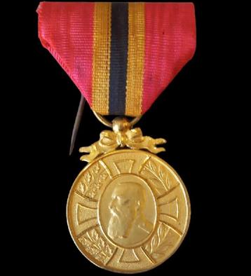Belgische koning Leopold II medaille. beschikbaar voor biedingen