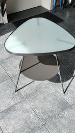 Bijzettafel, Maison & Meubles, Tables | Tables d'appoint, Comme neuf, 45 à 60 cm, Métal ou Aluminium, Ovale