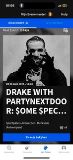Drake sportpaleis 8 augustus, Tickets en Kaartjes, Augustus