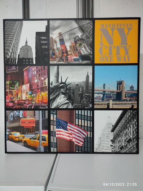 Cadre carré de New-York comme neuf, Maison & Meubles, Accessoires pour la Maison | Peintures, Dessins & Photos, Comme neuf, Enlèvement