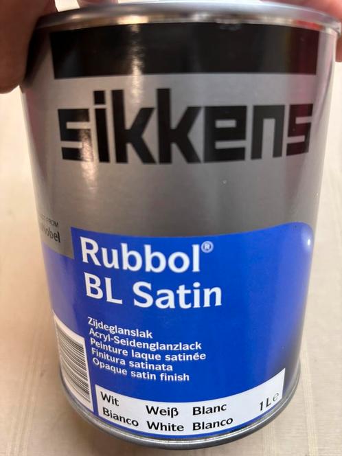 Sikkens rubbol BL satijn witte lak 1liter, Hobby en Vrije tijd, Schilderen, Nieuw, Acrylverf, Ophalen of Verzenden