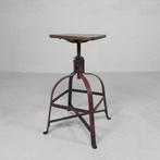 Industriele stoel, kruk atelierstoel, Bienaise, jaren 50, Huis en Inrichting, Ophalen of Verzenden, In hoogte verstelbaar