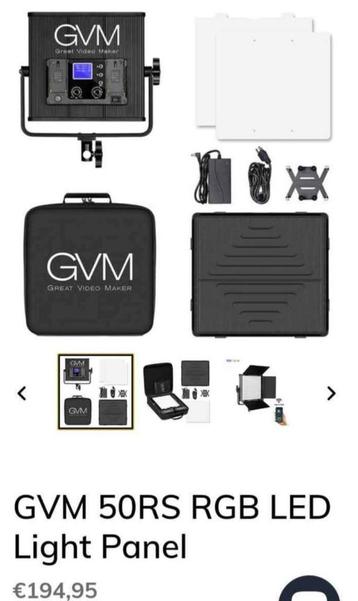 GVM 50RS RGB LED Light Panels video lichten beschikbaar voor biedingen