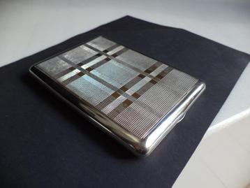 Guilloché Zilver 800 vergulde vesta, sigarettenetui Art Deco beschikbaar voor biedingen