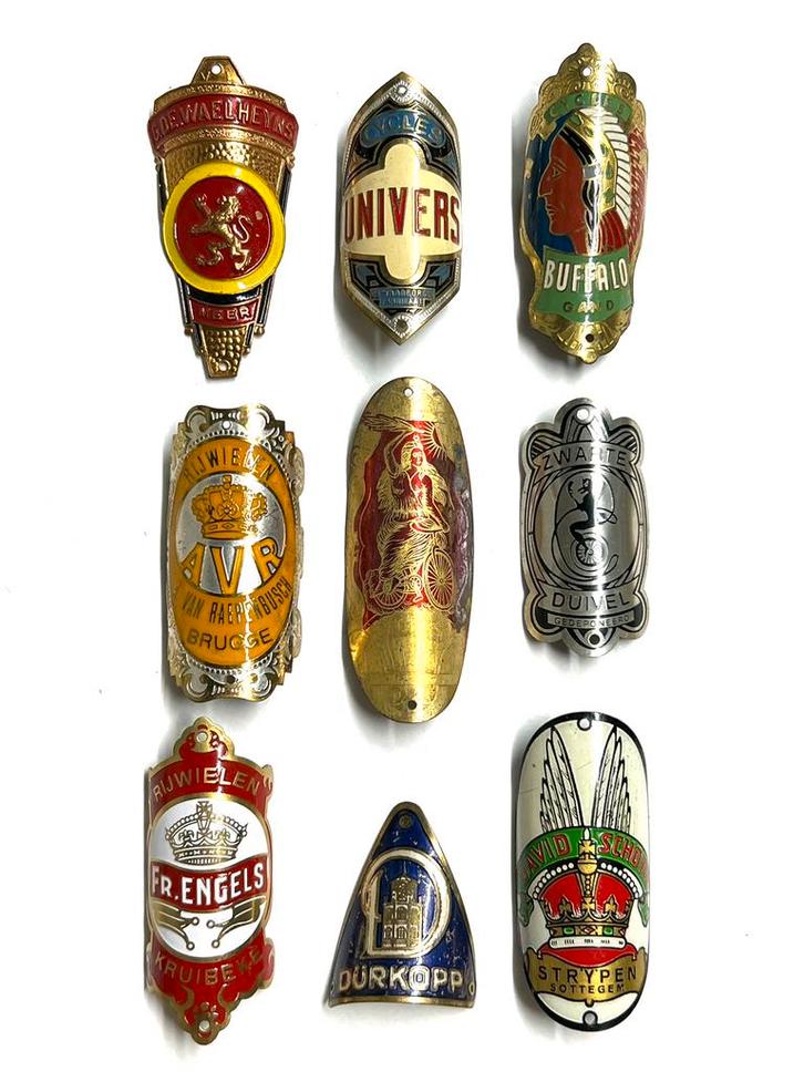 Fiets kopmerken, balhoofdplaatjes ongebruikt, Verzamelen, Merken en Reclamevoorwerpen, Ophalen of Verzenden