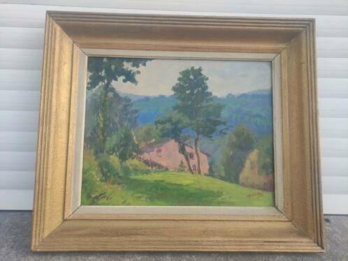 huile sur panneau signe mativa j, Antiquités & Art, Art | Peinture | Classique, Enlèvement ou Envoi