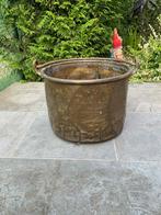 Vintage koperen ketel, Ophalen, Gebruikt, Hout