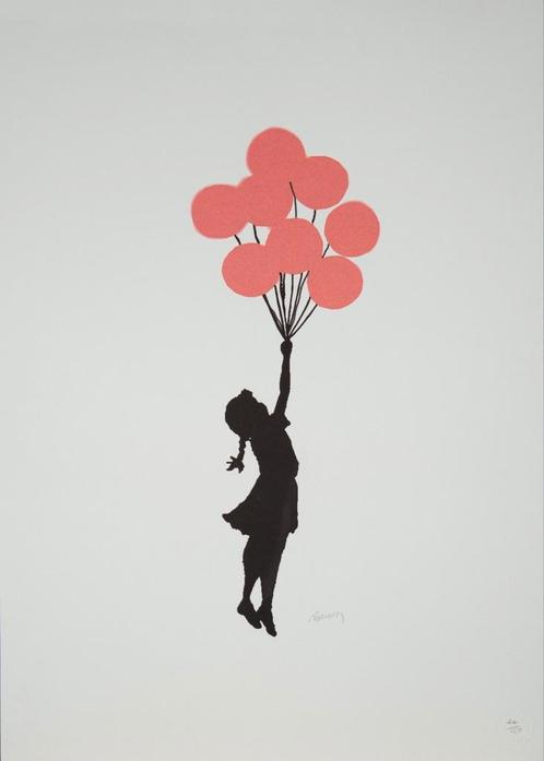🤩🥰 Banksy - Floating Girl, Antiquités & Art, Art | Lithographies & Sérigraphies, Enlèvement ou Envoi