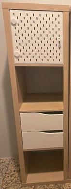Kallax 1x4 vaks als nieuw in wit geglazuurd eikeneffect., Huis en Inrichting, Ophalen, Zo goed als nieuw