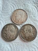 5 frank - Leopold II in zilver 1869, Postzegels en Munten, Zilver, Zilver