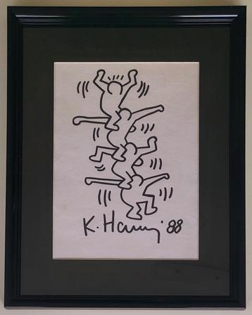 Keith Haring - Dessin original - Signé et daté
