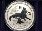 1 oz zilveren Lunar II Year of the dog 2018 (privy mark lion, Postzegels en Munten, Edelmetalen en Baren, Ophalen of Verzenden