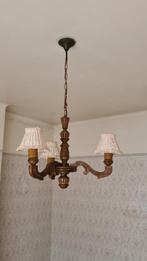 Antieke houten luster / luchter / hanglamp, Ophalen, Gebruikt, Hout