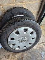 2 wielen met winterbanden golf 4 Ibiza Skoda A3 5/100, Auto-onderdelen, 15 inch, Band(en), 195 mm, Winterbanden