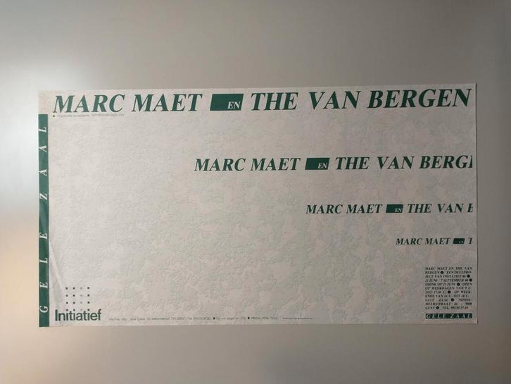 Marc Maet / The van Bergen Gele zaal initiatief 1986 affiche, Verzamelen, Posters, Gebruikt, Ophalen of Verzenden