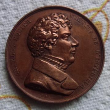 Médaille de Charles Rogier 1851 par Jouvenel, Envoi, Bronze