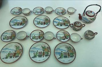 Authentique service à thé chinois en porcelaine. beschikbaar voor biedingen