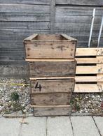 5 grote oude houten bakken, Ophalen