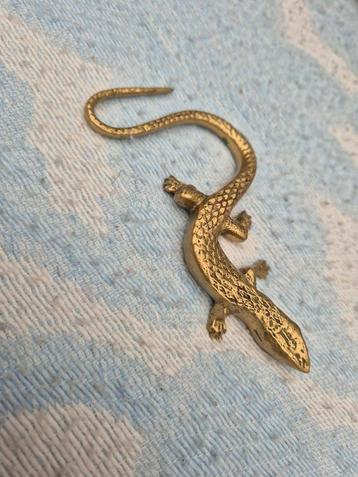 Vintage koperen/messing/bronz lizard/ hagedis beeld beschikbaar voor biedingen