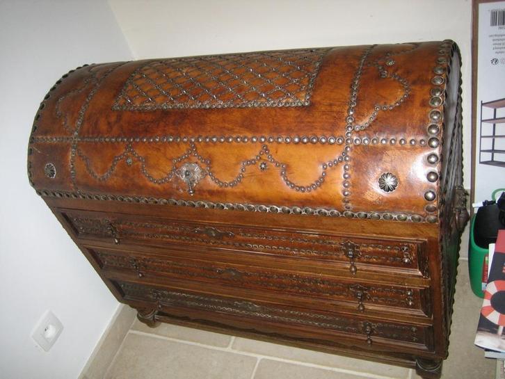 oude houten koffer, Antiek en Kunst, Curiosa en Brocante, Ophalen