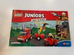 lego junior - brandweerset in leuke koffer - 10740, Ophalen, Zo goed als nieuw, Complete set, Lego